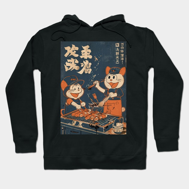 Vintage  BBQ Fun Hoodie by star trek fanart and more